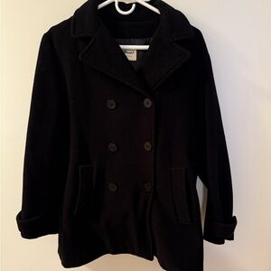Eddie Bauer Classic Black Peacoat